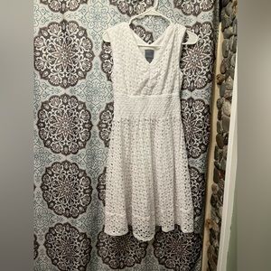 Small rabbit rabbit rabbit white dress nwot